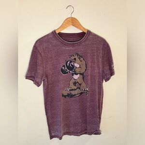 Lucky Brand Venice Burnout Graphic Tee, Retro Bear Logo